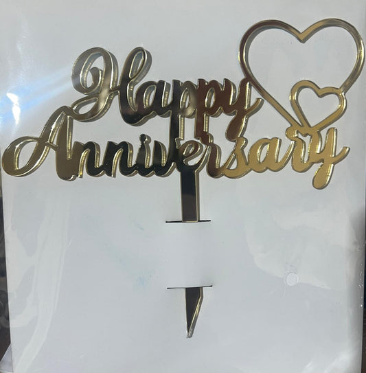 Happy Anniversary Cake Topper