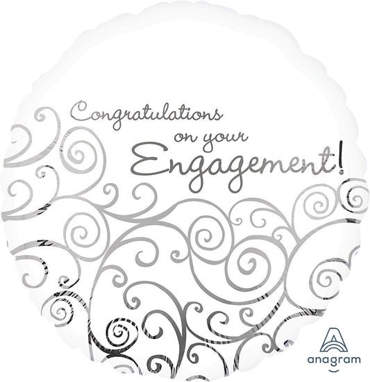 Congratulations on Your Engagement 18" foil