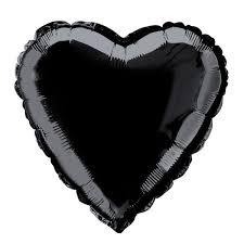 Heart Shape Balloon- Black 18"- 17