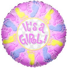 Its A Girl Balloon - FOOT