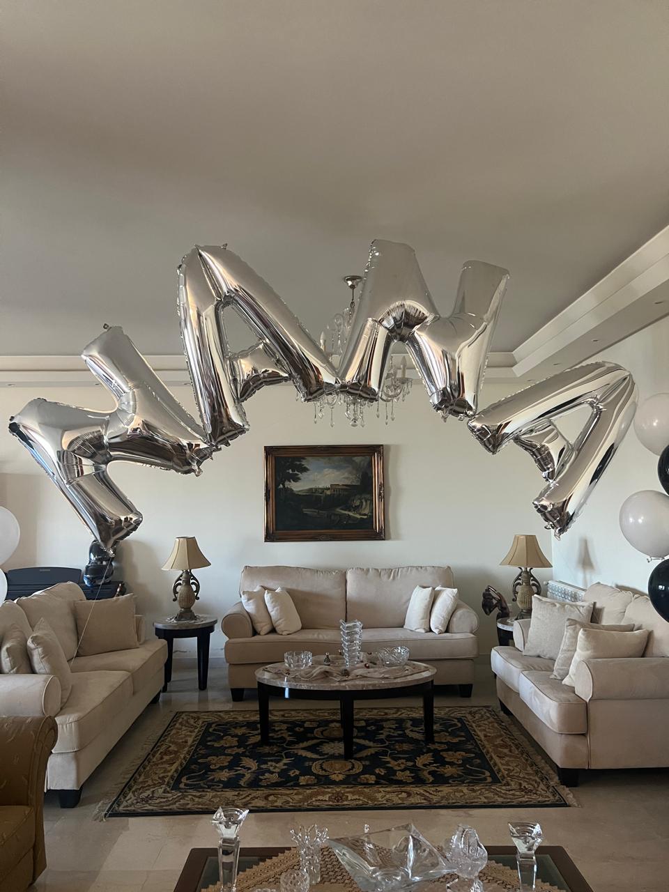 NAME LETTERS FOIL BALLOON HELIUM