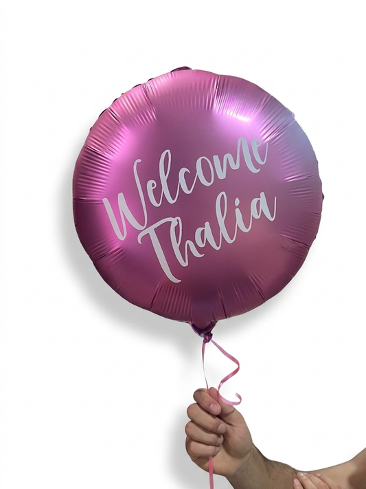 Welcome Back Customized print Name pink