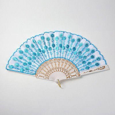 Hand Fan Blue -103