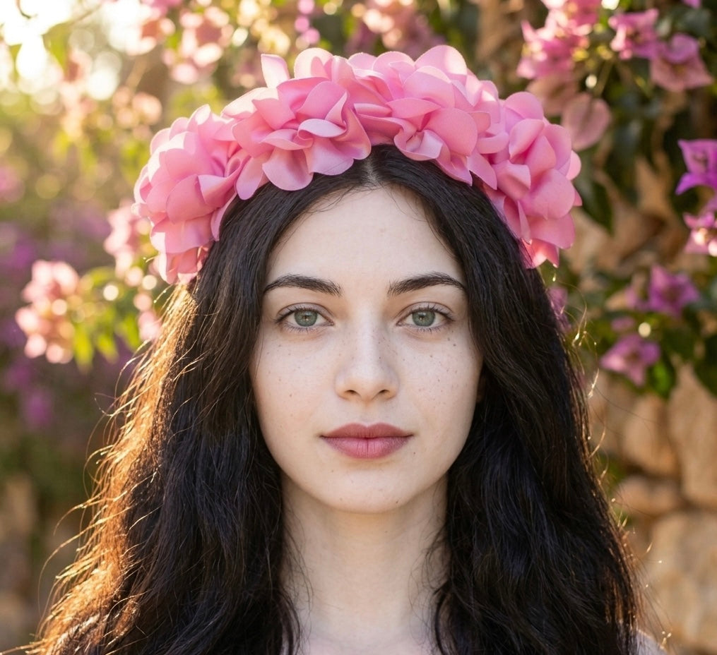 Pink Flowers Head-band -103