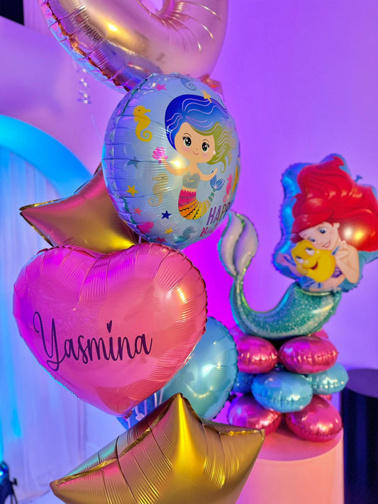 Mermaid Helium Balloons Decorations Set