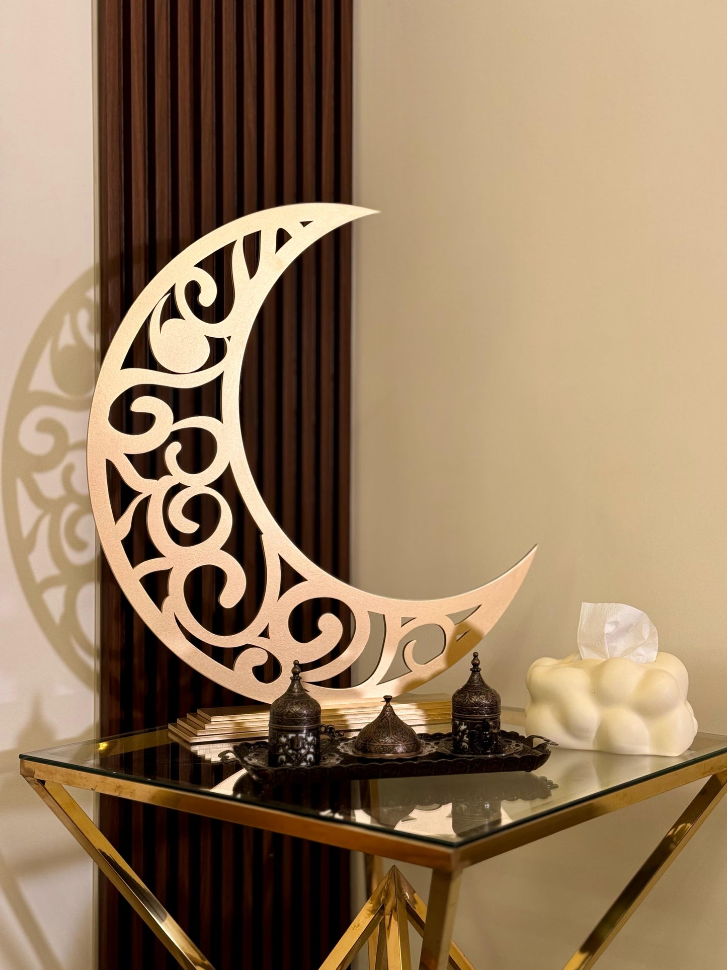 Wood Moon -Ramadan Decorations - R1425