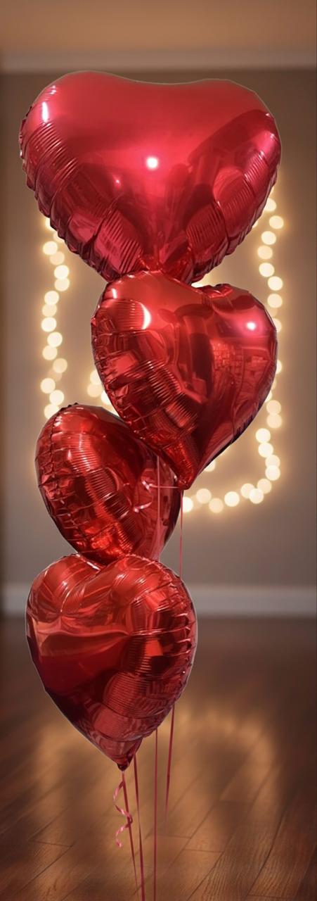 Helium Red Balloon -Set
