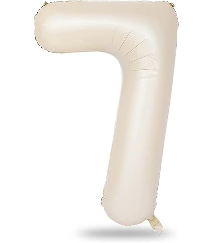 Foil Balloon Number 7 Cream 42''