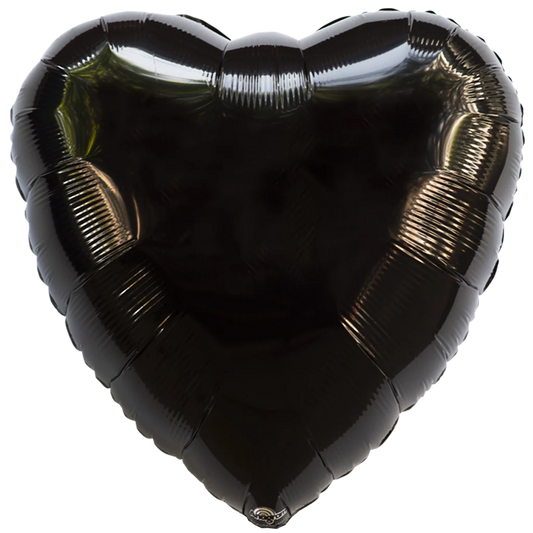 Heart Shape Balloon- Black 18"-(207)