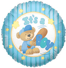 New Baby - It's A Boy Bear 18'' Foil Balloon