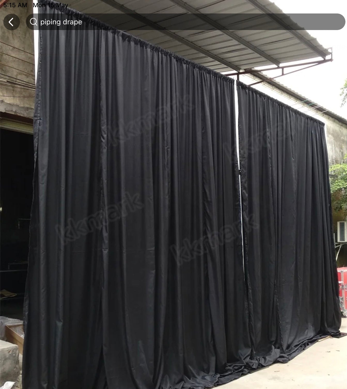 N259 - Black Curtain Cloth 4m x 4m (8) مطلوب