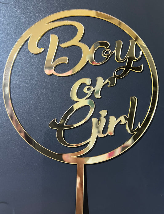 Boy or Girl Cake Topper