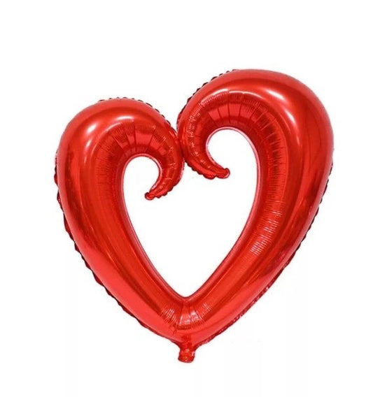 Red Heart Shape Foil Balloon 36”- 19