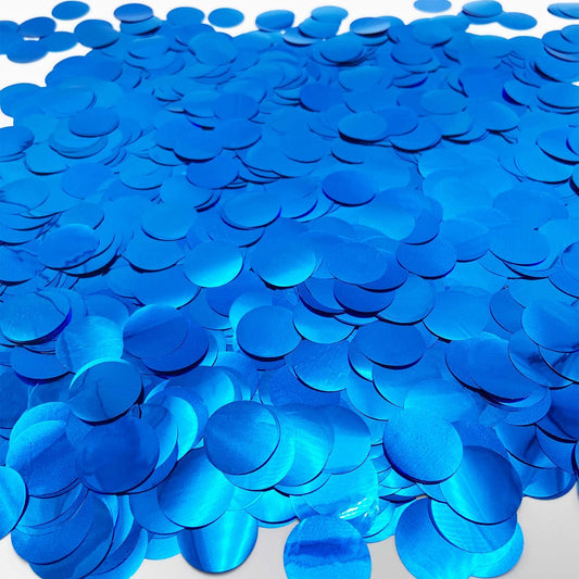 Blue Round Glitter -