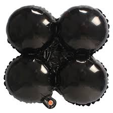 Black Green Round Four-Learf Foil Balloon-18"