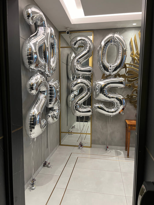Giant 42 Inch Silver 2025 Balloon-N190S