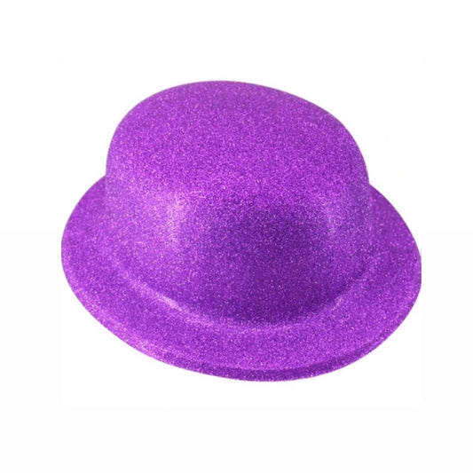 Purple Glitter Round Hat AH1825Pur