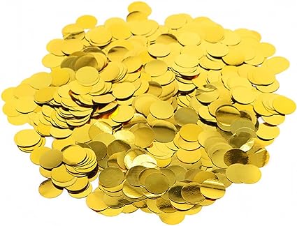 Gold Round Glitter -