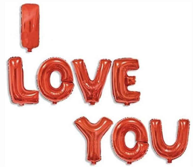 I Love You Letters Balloon -Red -17"V5-17A