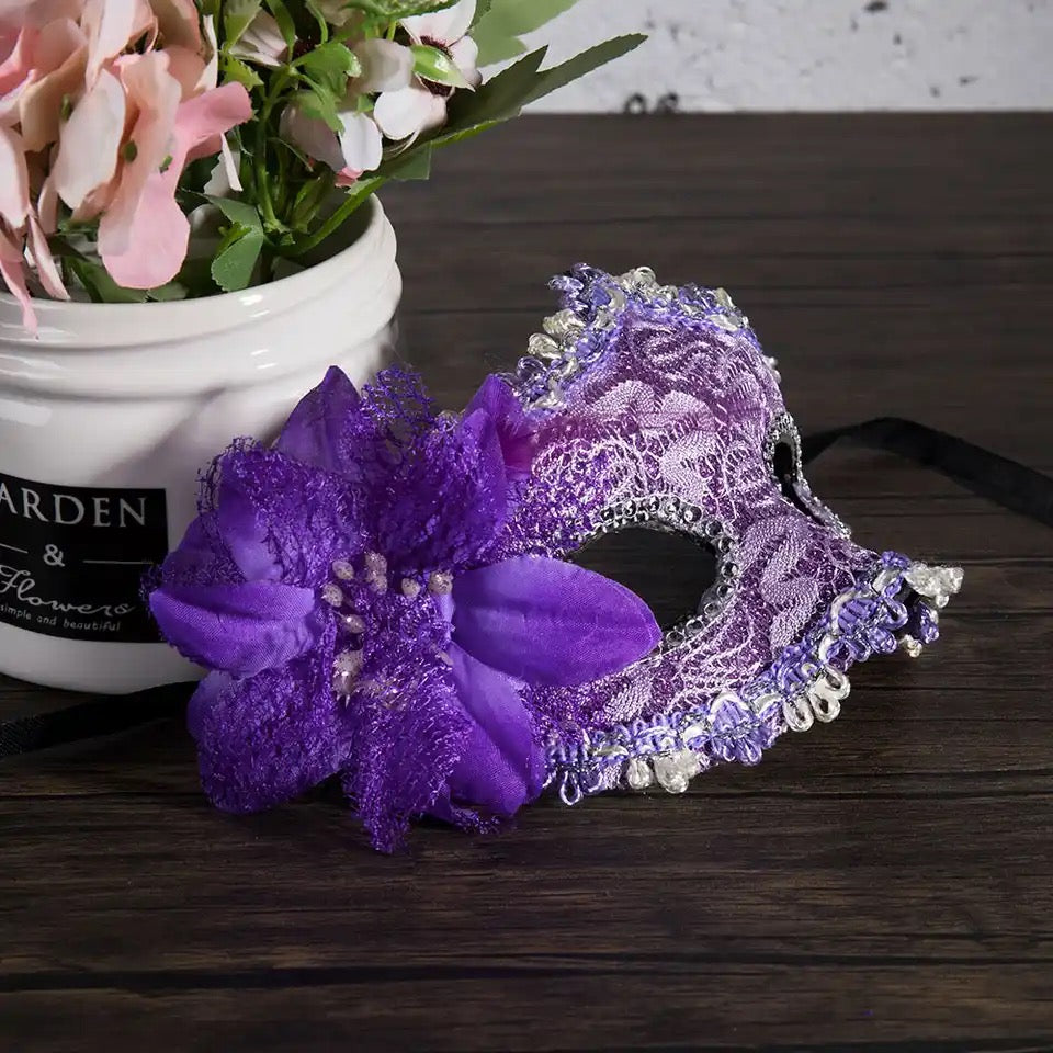 Purple Flower Eye Mask AH1563-PU