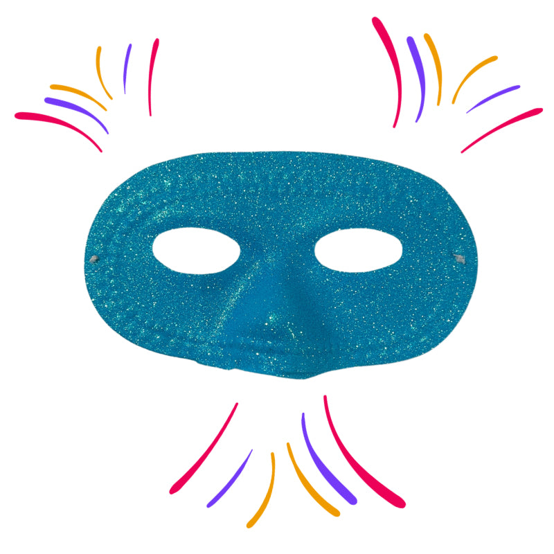 Royal-Blue Domino Eye Mask