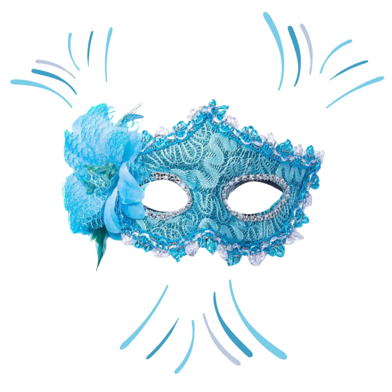 Baby Blue Flower Eye Mask AH1563-BL