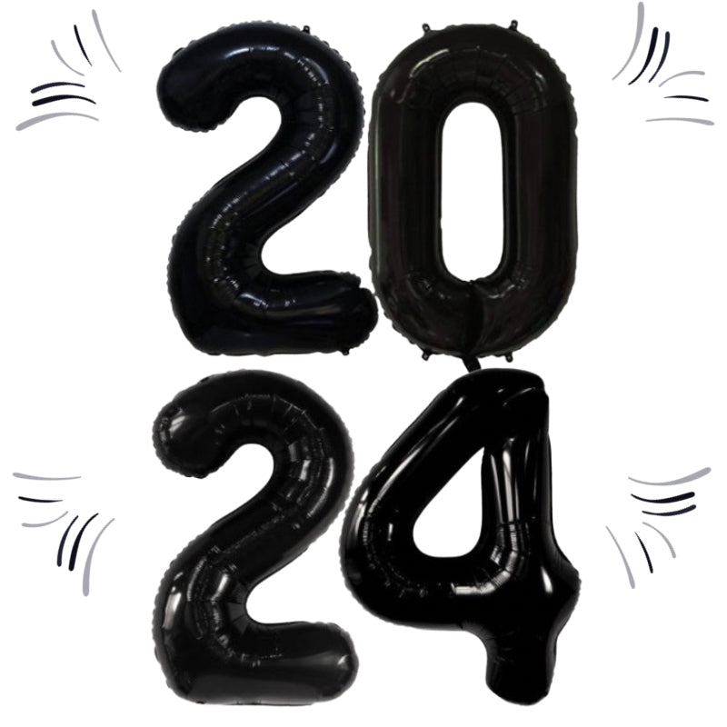 Giant 40 Inch Black 2024 Balloon-N190B