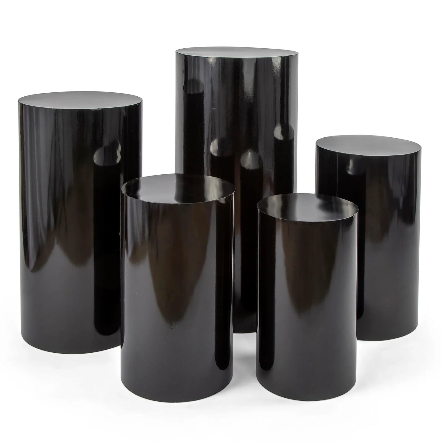 N266-1 Tin Cylindrical Dessert Table 5 Pieces /Set Black (1)