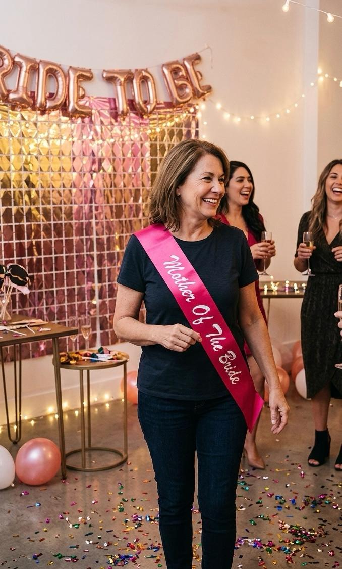 Mother of The Bride  SaSh -  Pink White - 8/3