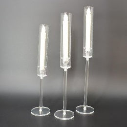 N339 Acrylic candle holder 3-piece set (candles not included) Order