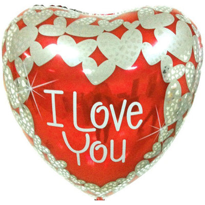 Red Heart Shape Foil Balloon I LOVE YOU 36”-V8-17A