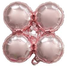 Rose Gold Round Four-Learf Foil Balloon-18"