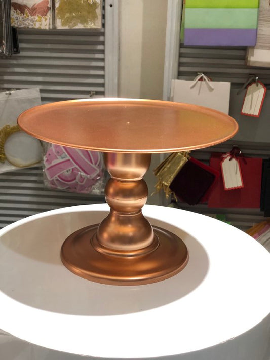 Cake Stand - Rose Gold - Medium-For Rent