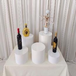N369 - Round dessert table 5-piece set white