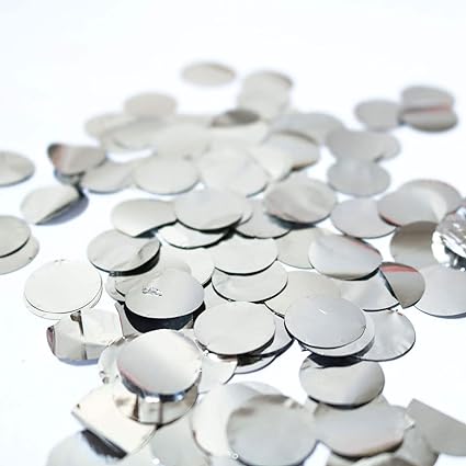 Silver Round Glitter -