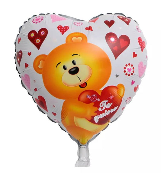 Heart Shape Balloon- Bear love you  18"-V12 -B17