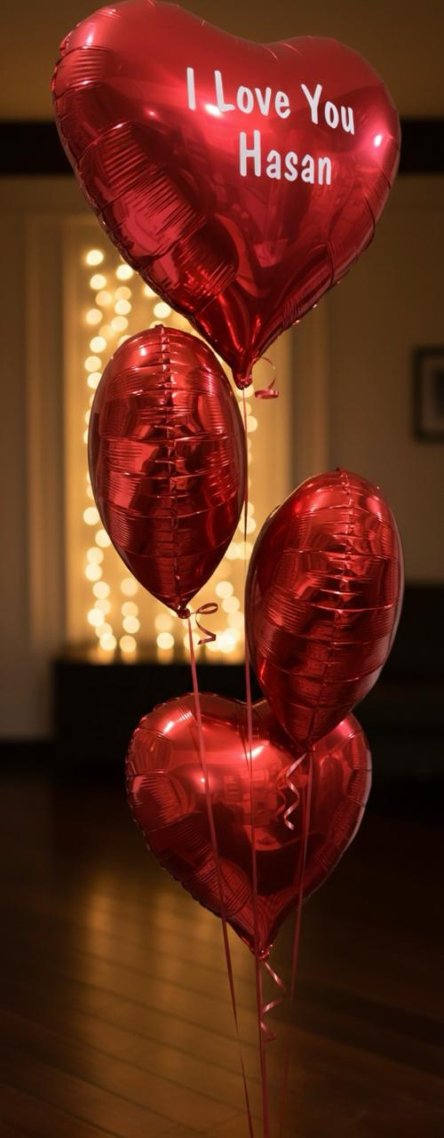 Helium Red Balloon -Set 1