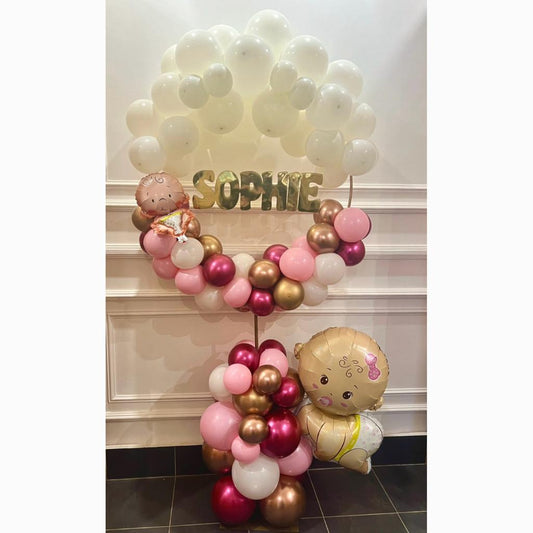 Baby Girl Circle Balloon B0623