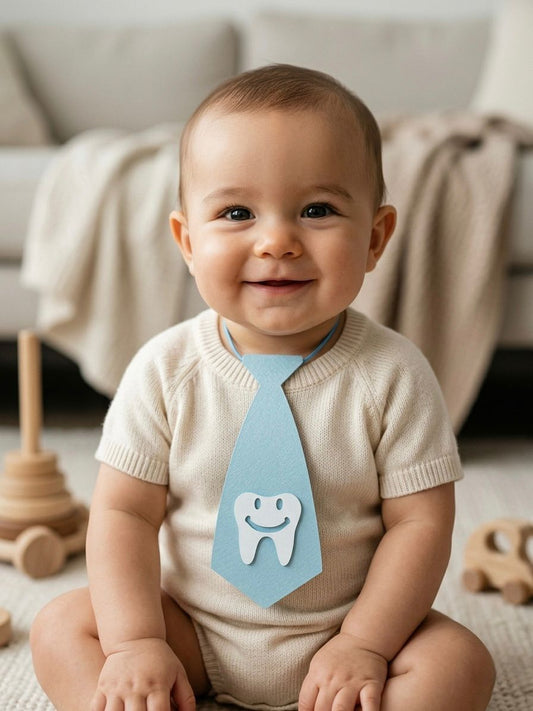 First Tooth Tie Boy