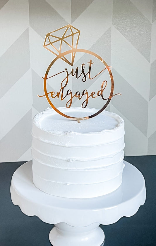 Just engaged Topper Cake