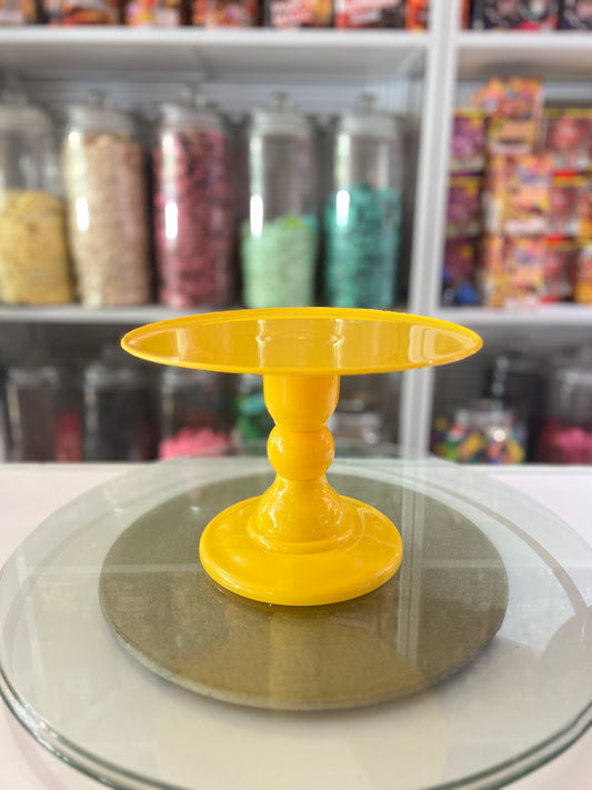 Cake Stand - Yellow - Medium-For Rent