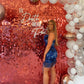 Red Sequins Backdrop-N256R