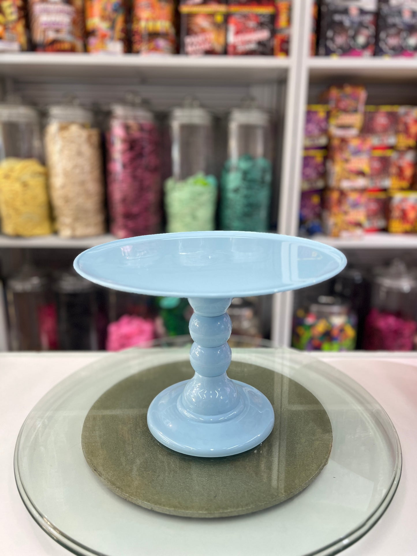 Cake Stand - Blue - Large -For Rent