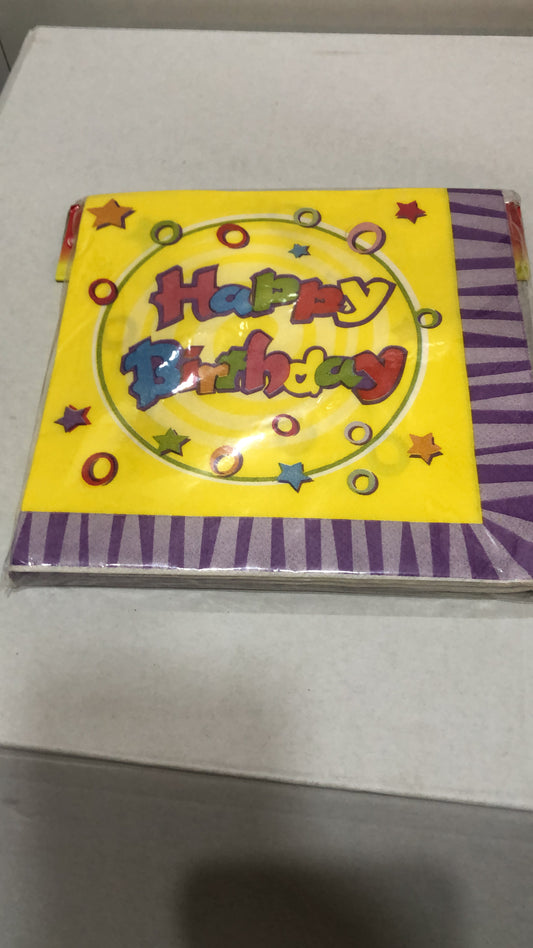 Napkin- Happy Birthday