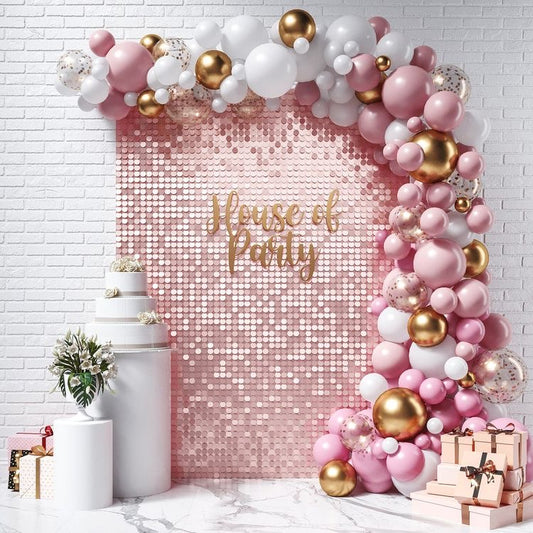 Rosegold Sequins Backdrop-N256RG