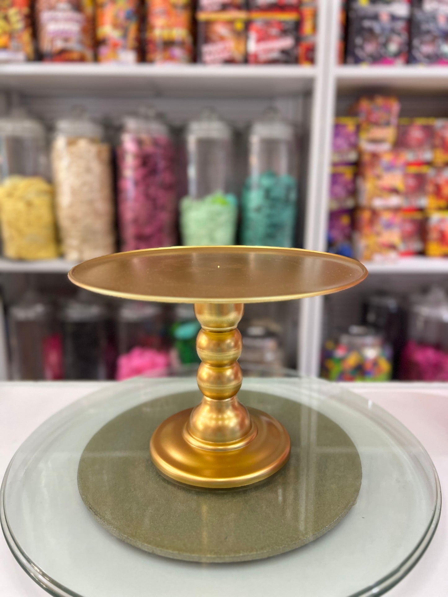 Cake Stand - Gold - Large- For Rent