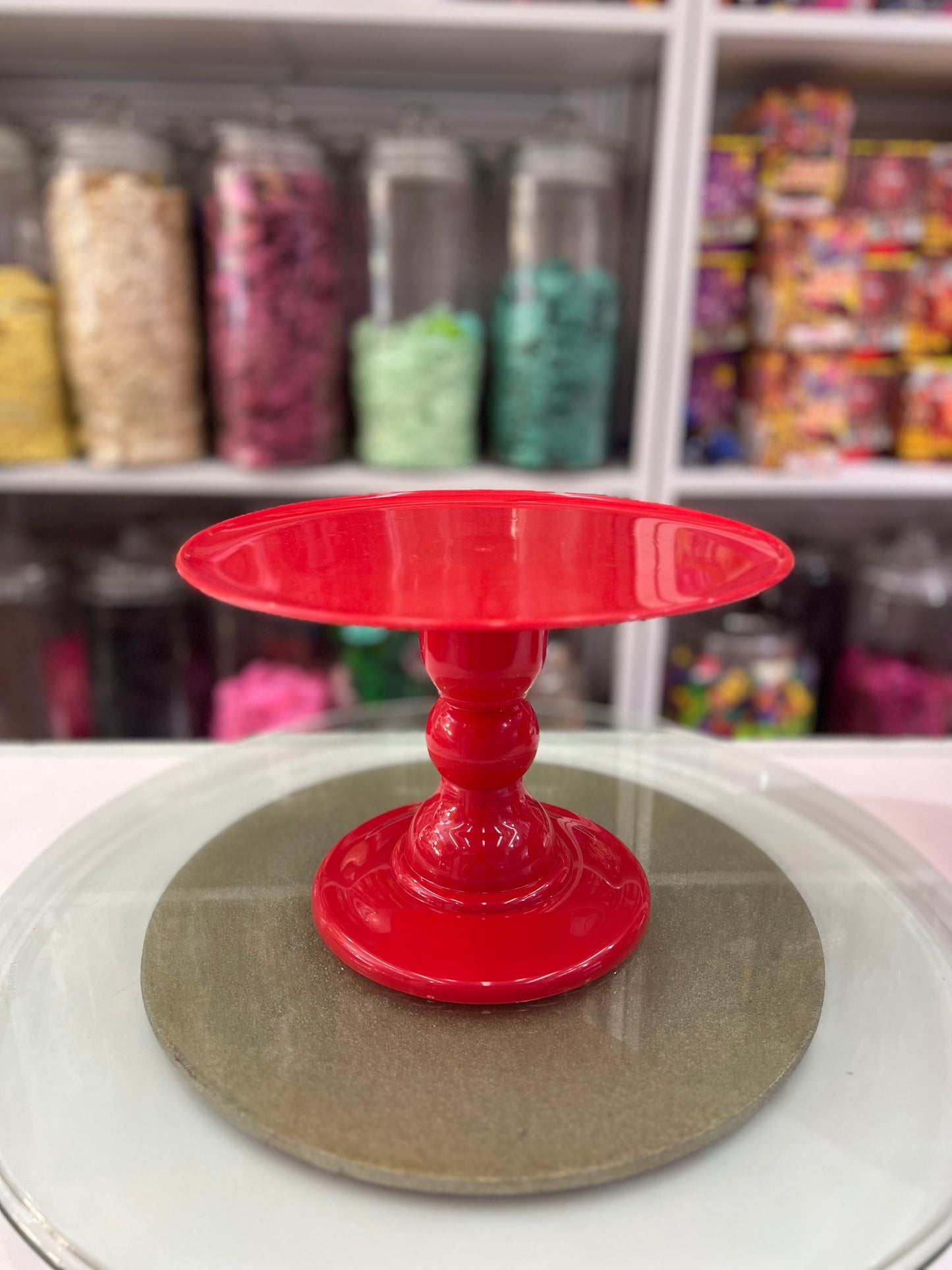 Cake Stand - Red - Medium