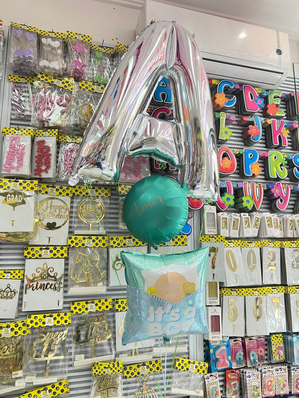 Letter A Baby Boy Arrangement