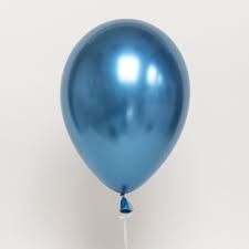 Blue Chrome Helium Latex Balloon