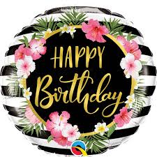 Birthday Balloon-Flowers - 18” - P2-11